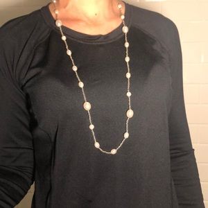 Beaded Necklace with Faux Pearls